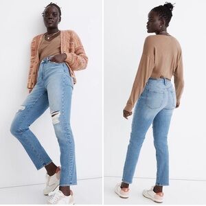 Madewell New The Curvy Perfect Vintage Jean Denman Wash Ripped Edition NWT 24